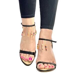 Colin Stewart Beaded Multicolored Heels Size 7.5